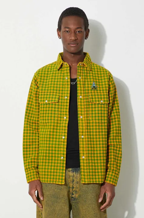 ICECREAM shirt jacket Corduroy Check green color IC24119