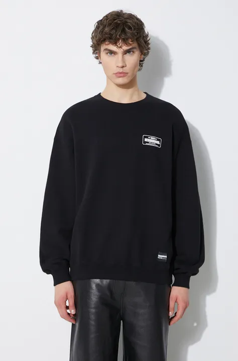 NEIGHBORHOOD cotton sweatshirt Classic men's black color with a print 241FPNH.CSM03