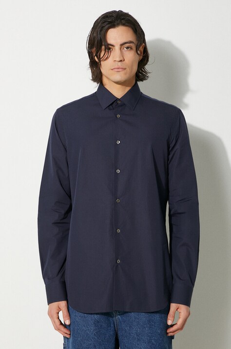 Paul Smith camasa din bumbac barbati, culoarea albastru marin, cu guler clasic, regular, M1R-800P2-L00050