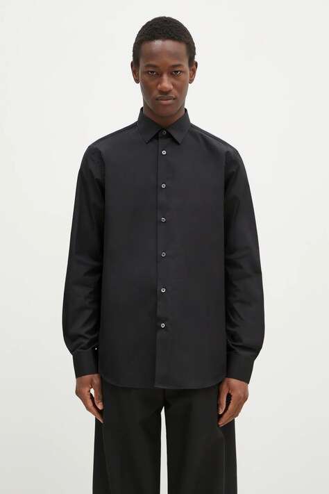 Paul Smith koszula bawełniana męska kolor czarny regular z kołnierzykiem klasycznym M1R-800P2-L00050