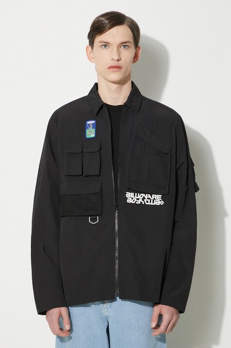 Μπουφάν Billionaire Boys Club Multi Pocket Overshirt χρώμα: μαύρο, B24239