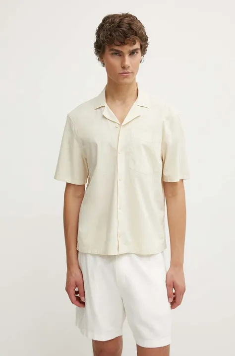 Košulja Hollister Co. za muškarce, boja: bež, regular, KI325-4029