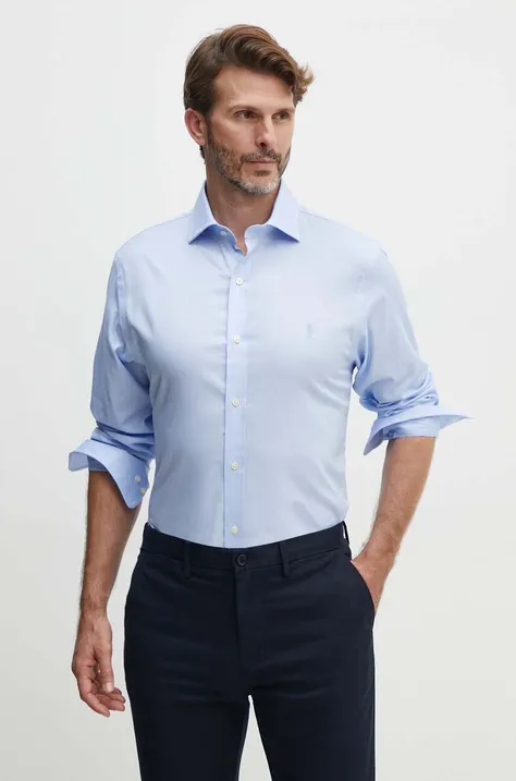 Bavlněná košile Polo Ralph Lauren slim, s klasickým límcem, 712938932