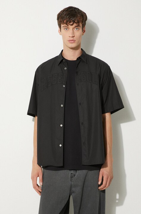 Pamučna košulja Undercover Shirt za muškarce, boja: crna, relaxed, s klasičnim ovratnikom, UC1D9405