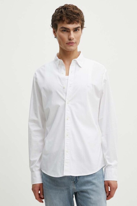 Levi's camasa barbati, culoarea alb, cu guler clasic, slim, 86625-0038