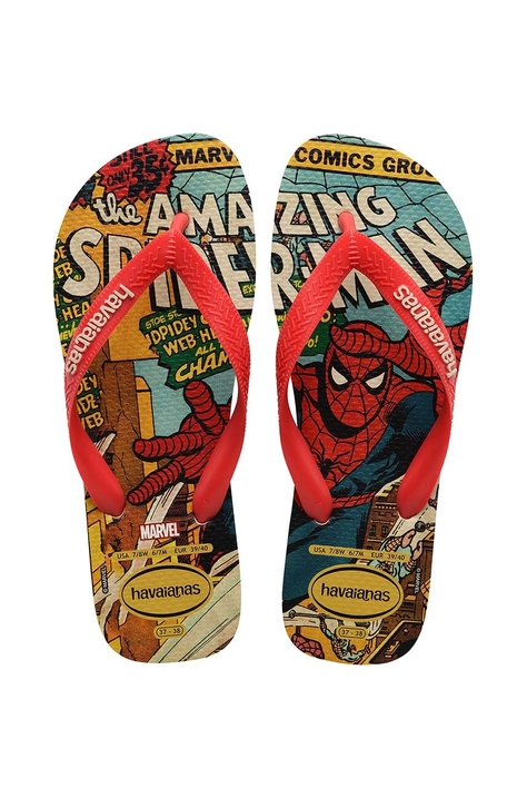 Дитячі в'єтнамки Havaianas TOP MARVEL CLASSICS колір червоний