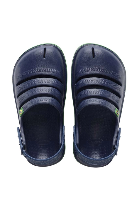 Detské šľapky Havaianas KIDS CLOG BRASIL tmavomodrá farba