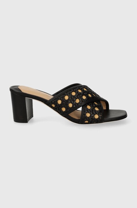 Lauren Ralph Lauren papuci Freddi Cng femei, culoarea negru, cu toc drept 802920000000