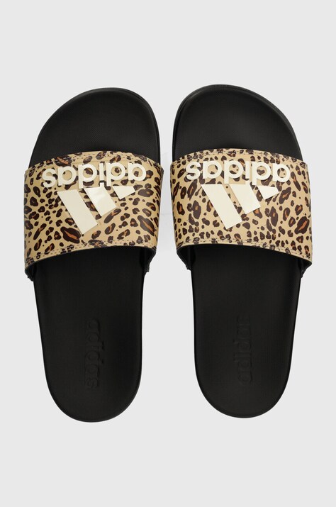 adidas klapki damskie kolor brązowy ID8502