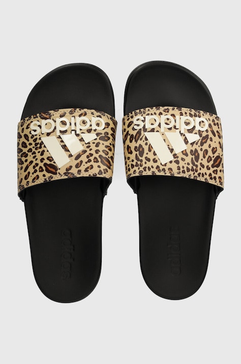 adidas klapki damskie kolor brązowy ID8502