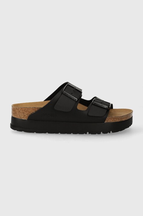 Шльопанці Birkenstock Arizona Platform Flex жіночі колір чорний 1027395