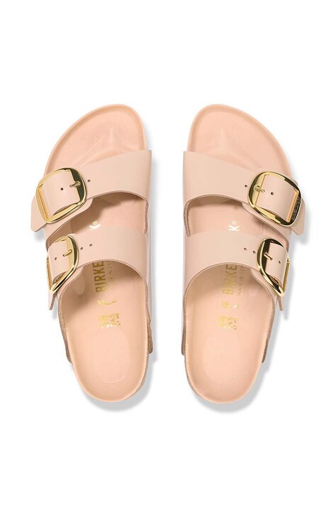 Шкіряні шльопанці Birkenstock Arizona BB — SS24-KLD03B, бежевий — фото 5