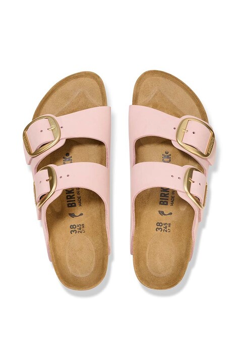 Шльопанці з нубуку Birkenstock Arizona Big Buckle — SS24-KLD03L, рожевий — фото 5