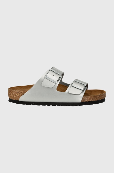 Pantofle Birkenstock Arizona dámské, stříbrná barva, 1012282