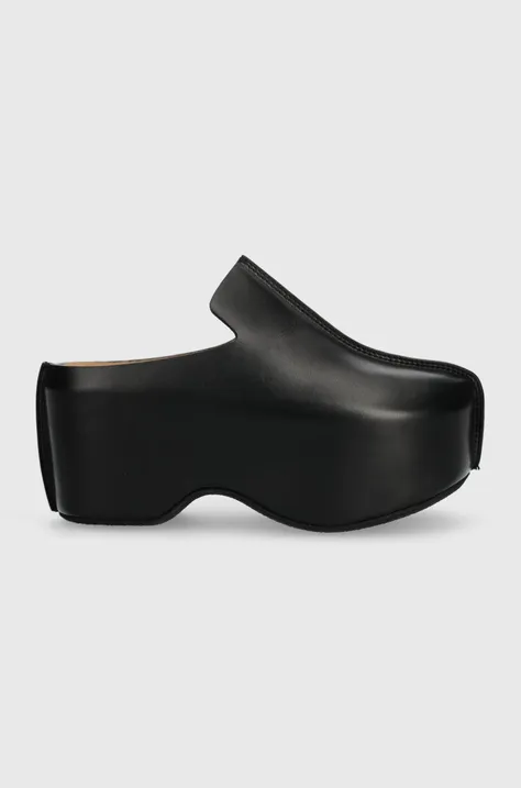 JW Anderson leather sliders Platform Clog women's black color ANW42000A