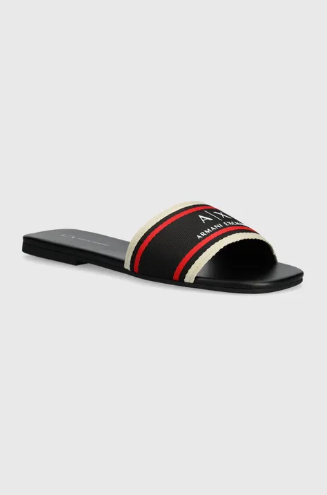 Armani Exchange papuci femei, culoarea negru, XDP045 XV842 00002