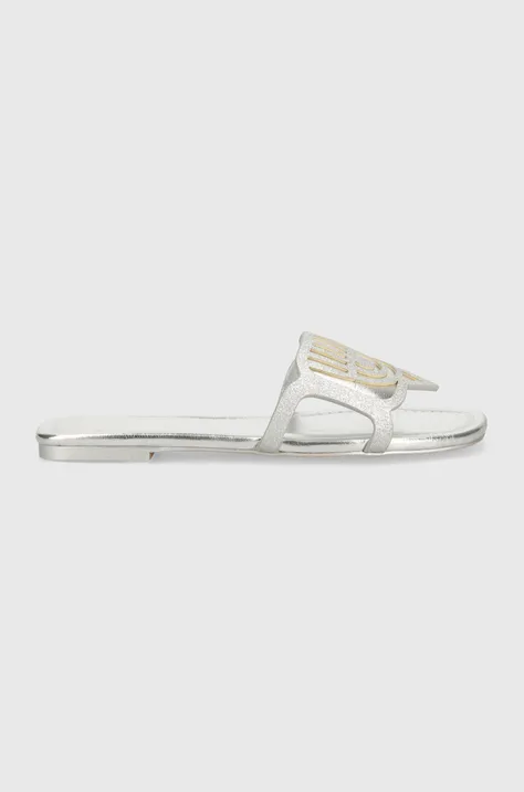 Шльопанці Chiara Ferragni Penelope Flat жіночі колір срібний CF3361_004