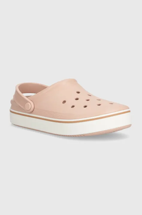 Crocs klapki Crocband (Clean) Of Court Clog damskie kolor różowy 208371