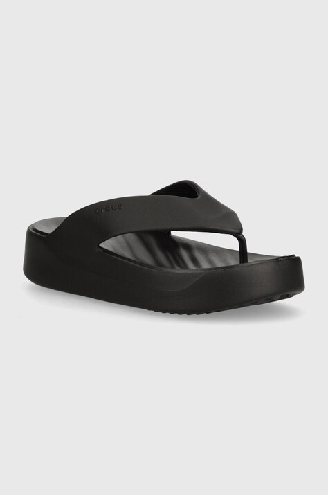 Žabky Crocs Gataway Platform Flip dámské, černá barva, na platformě, 209410