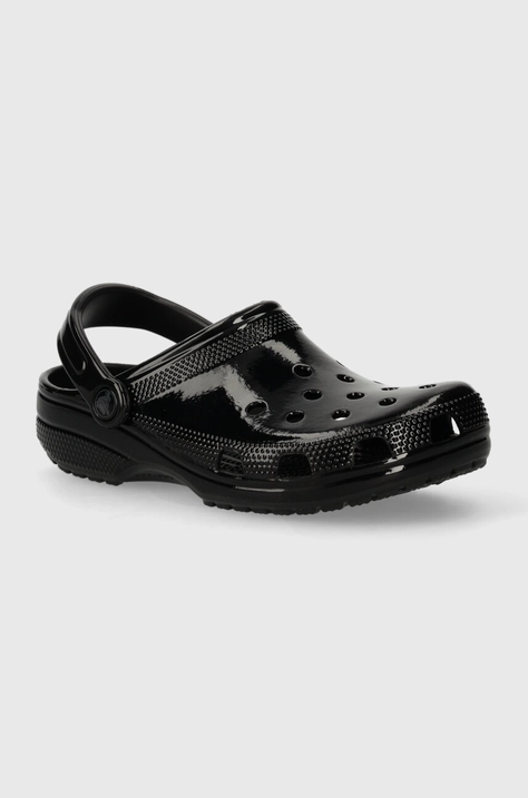 Šľapky Crocs Classic High Shine Clog dámske, čierna farba, 209609