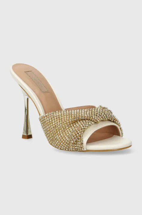 Pantofle Liu Jo MIRIAM 11 dámské, zlatá barva, na podpatku, SA4185TX42101111