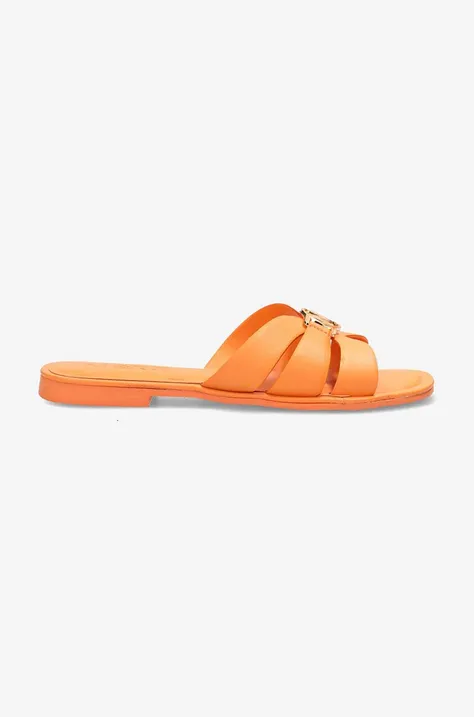 Kožené pantofle Mexx Nikki dámské, oranžová barva, MICY1608441W