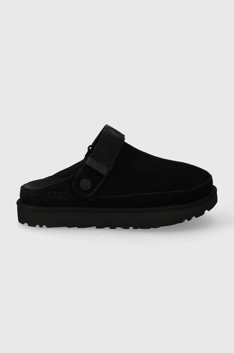 Semišové papuče UGG Goldenstar Clog čierna farba, 1138252