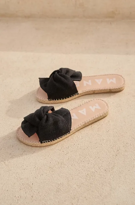 Παντόφλες Manebi La Havana Sandals With Knot χρώμα: μαύρο, O 7.9 JK