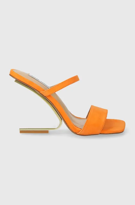 Semišové pantofle Steve Madden Lotus dámské, oranžová barva, na podpatku, SM11002985