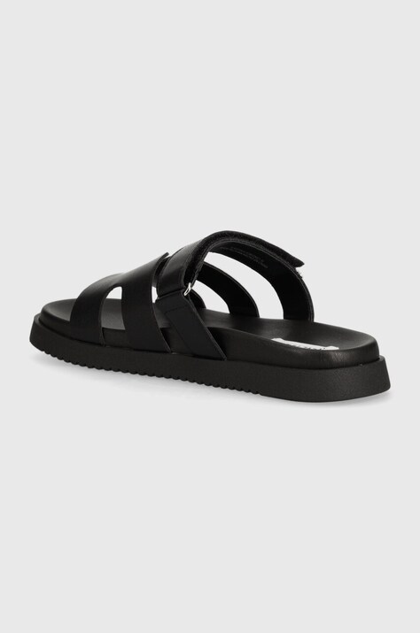 Шкіряні шльопанці Steve Madden Missile — SS24-KLD0MH, чорний — фото 3