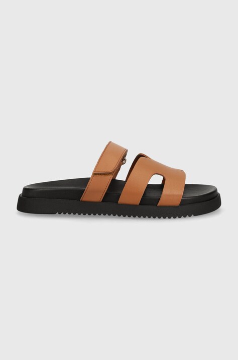 Шкіряні шльопанці Steve Madden Missile — SS24-KLD0MJ, коричневий — фото 2