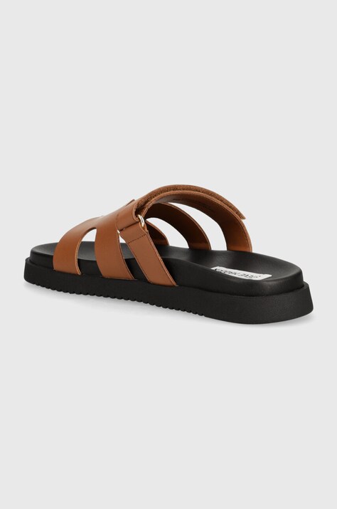 Шкіряні шльопанці Steve Madden Missile — SS24-KLD0MJ, коричневий — фото 3