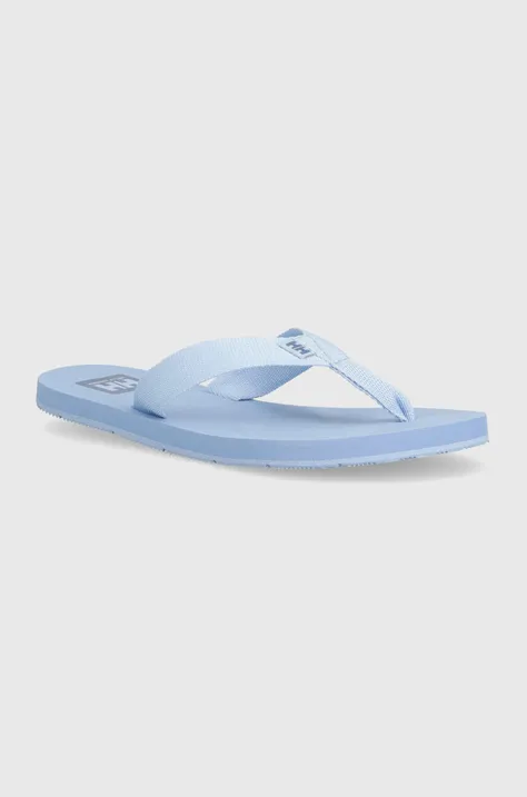 Helly Hansen japonki LOGO SANDAL 2 damskie kolor niebieski na płaskim obcasie 11957