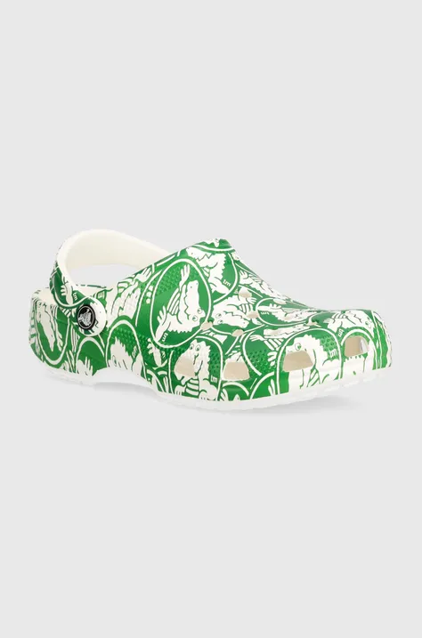 Pantofle Crocs Classic Duke Print Clog dámské, zelená barva, 210003