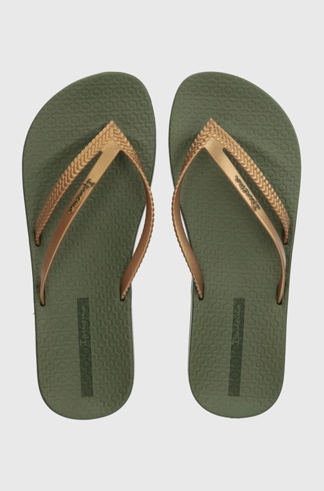 Ipanema flip-flop BOSSA SOFT V zöld, női, lapos talpú, 82840-AQ440