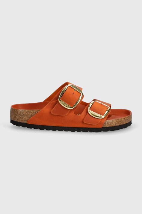 Шльопанці з нубуку Birkenstock Arizona Big Buckle — SS24-KLD0T9, помаранчевий — фото 2