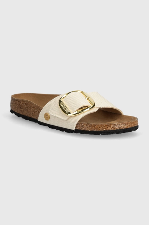 Natikači Birkenstock Madrid Big Buckle ženski, bež barva, 1026721