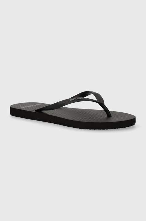 Rip Curl slapi femei, culoarea negru, cu toc plat