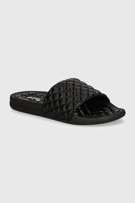 APL Athletic Propulsion Labs slapi de piele LUSSO SLIDE femei, culoarea negru