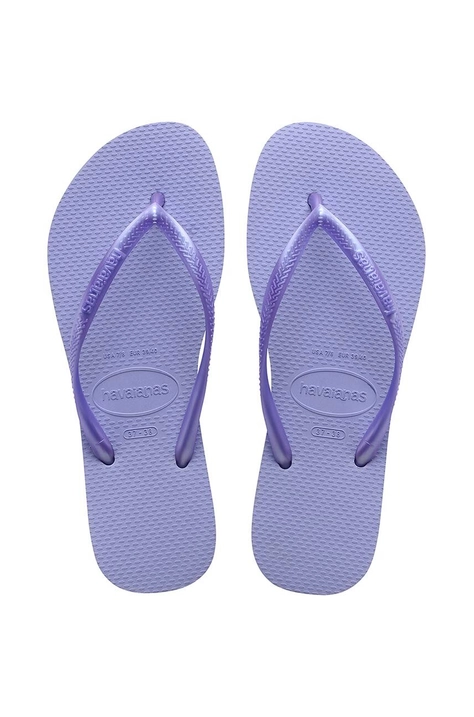 Žabky Havaianas SLIM dámské, fialová barva, na plochém podpatku, 4000030.5020