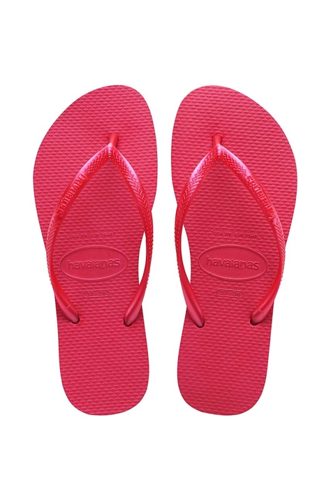 Havaianas japonki SLIM damskie kolor różowy na płaskim obcasie 4000030.5241