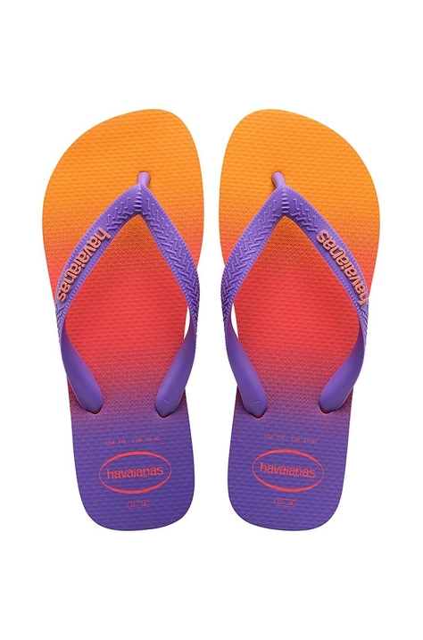 Žabky Havaianas TOP FASHION dámske, fialová farba, na plochom podpätku, 4137258.6024