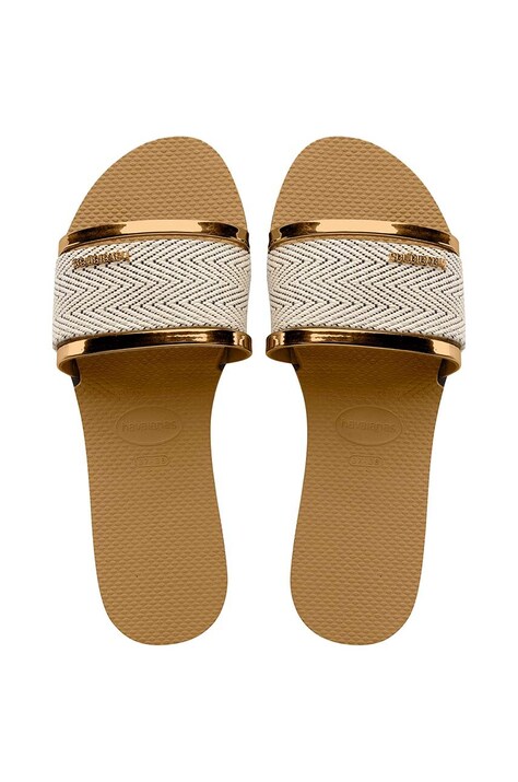 Havaianas papuci YOU TRANCOSO PREMIUM femei, culoarea auriu, 4146063.1856