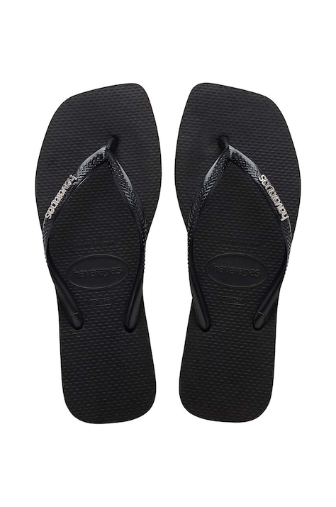 Джапанки Havaianas SQUARE LOGO METALLIC в черно с равна подметка 4148257.2976