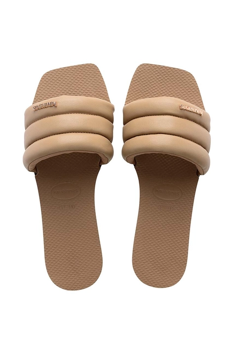 Šľapky Havaianas YOU MILAN dámske, béžová farba, 4148312.3581