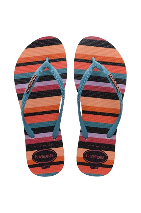 Вьетнамки Havaianas SLIM PATCHWORK женские на плоском ходу 4148944.9659