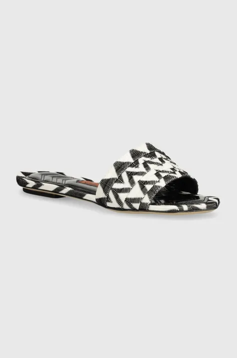 Pantofle Missoni Gia Flat dámské, černá barva, M32_022