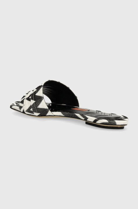Шльопанці Missoni Gia Flat — SS24-KLD108, чорний — фото 3