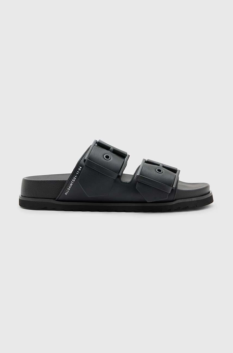 AllSaints slapi de piele Sian femei, culoarea negru, WF520Y