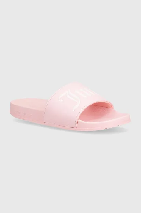 Juicy Couture papuci PATTI SLIDER femei, culoarea roz, JCFYL222001